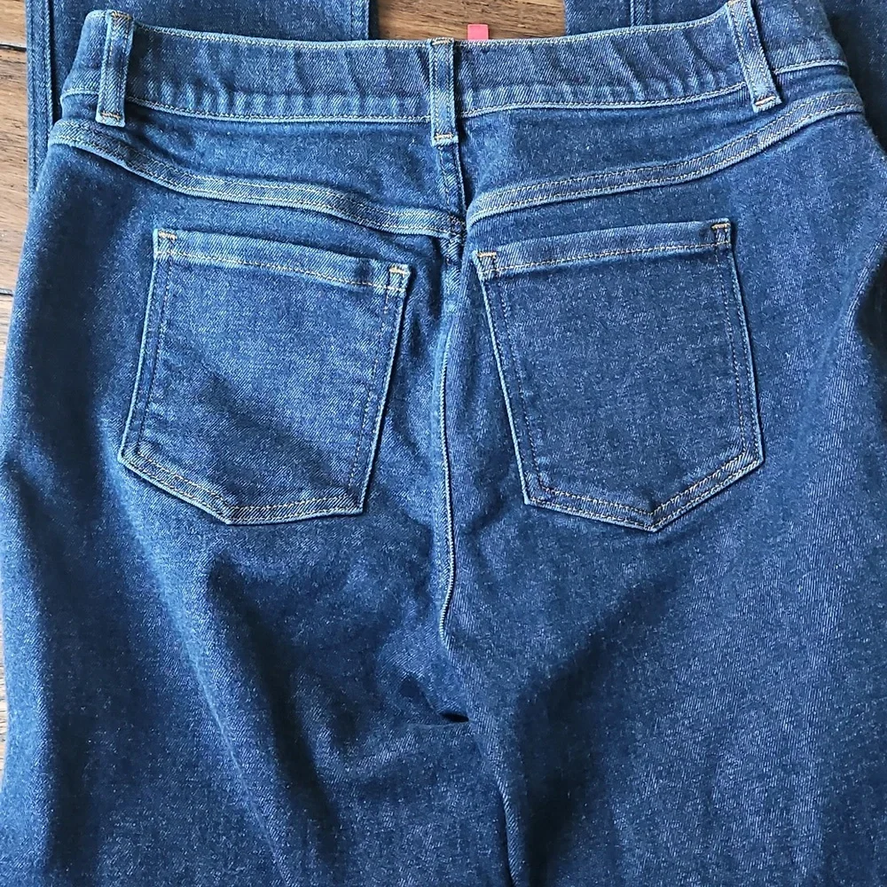 SPANX Women's Dark Blue Straight-Leg Jeans Size L (14-16) - Picture 8 of 10